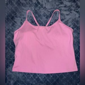 Gilly Hicks Active Recharge Longer-Length Strappy Back Tank Light Pink Large